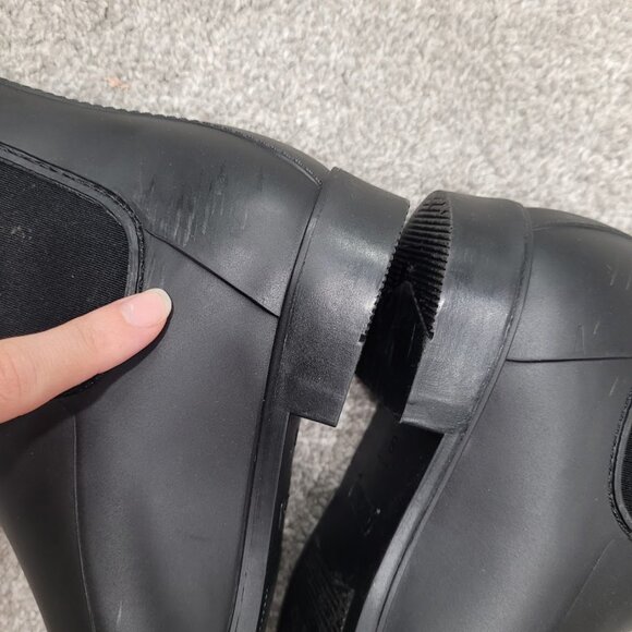 Sam Edelman Ankle Black Chelsea Tinsley Pull On Rain Boots Shoes Booties Size 8M - Picture 5 of 12